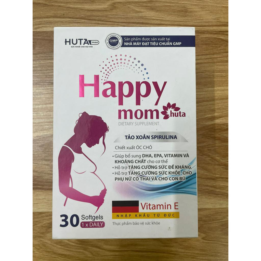 Viatmin tổng hợp cho mẹ bầu, HAPPY MOM 30 viên, bổ sung DHA, EPA, Vitamin và khoáng chất