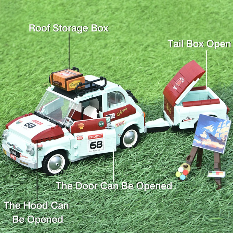 Đồ chơi lắp ráp Mô hình 19002 Siêu xe Creator Expert Trailer Car