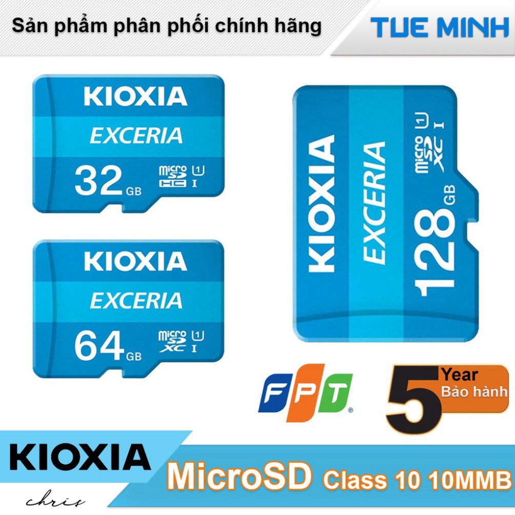CVQR TYDF Thẻ nhớ MicroSD Kioxia tốc độ Class 10 U1 100MB - hàng chính hãng FPT phân phối 85 21