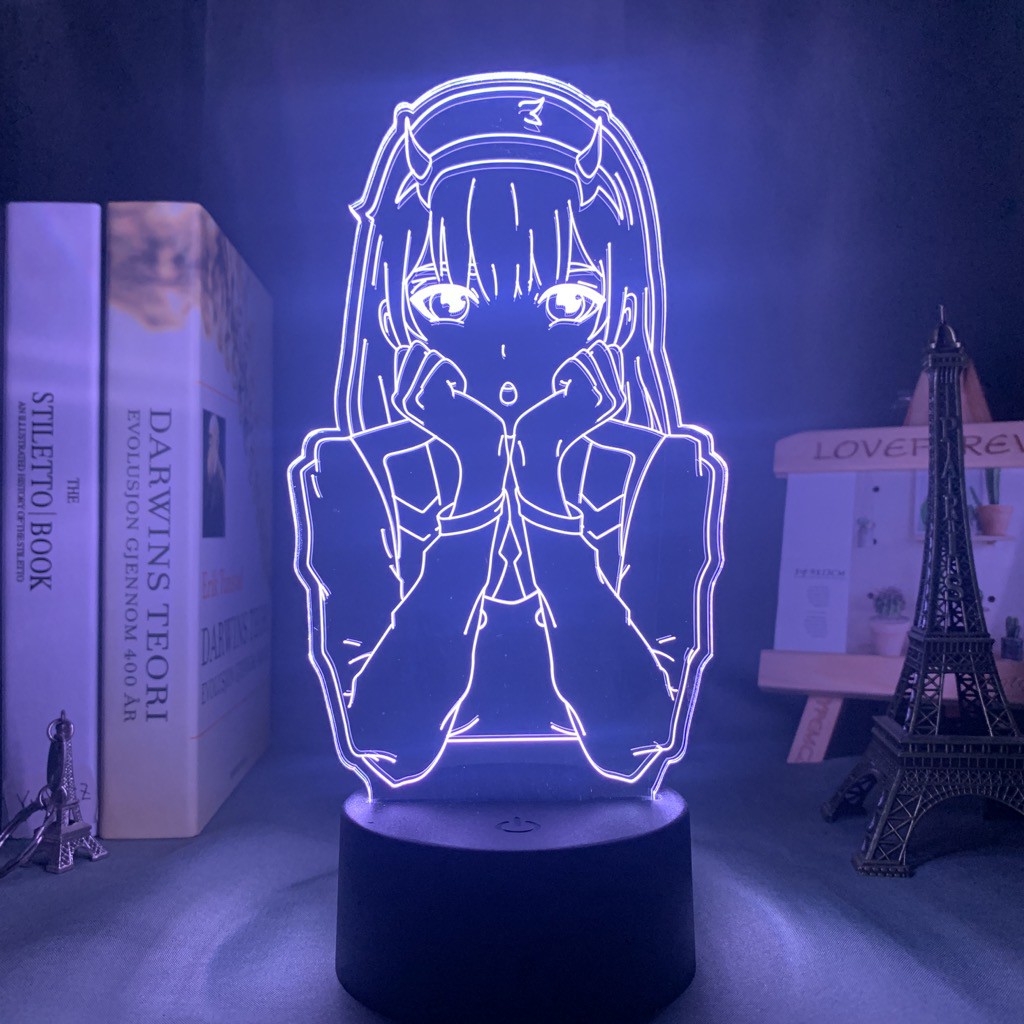 Đèn Led 3D 7 Màu Hình Nhân Vật Hoạt Hình Darling In The Franxx Zero 002