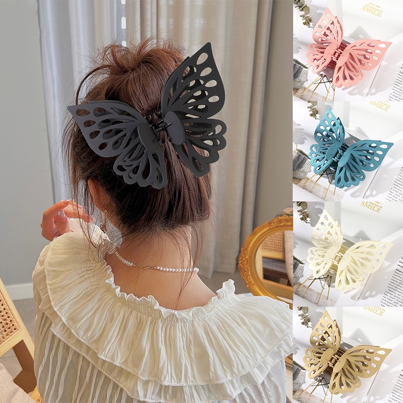 Kẹp tóc nơ HAIMEIKANG khoét rỗng ba chiều đơn giản thời trang cho nữ