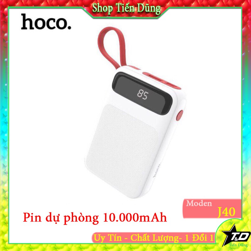 Pin sạc dự phòng 10000mah hoco j40 kiêm dây sạc