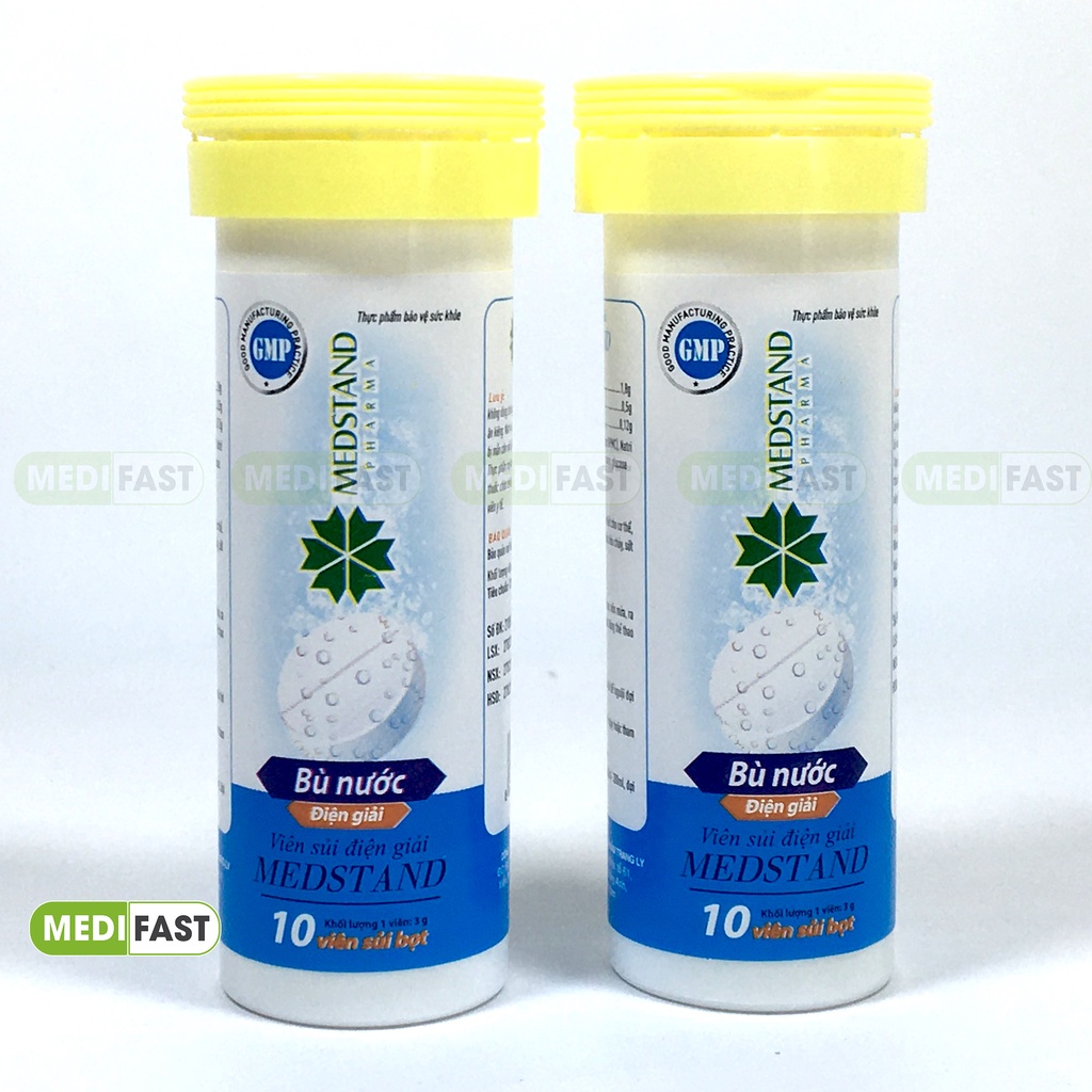 Oresol Medstand viên sủi - Giúp bổ sung nước và chất điện giải sau khi chơi thể thao, bị mất nước do sốt - Tuýp 10 viên