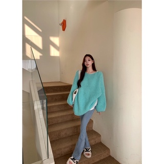 (SẴN XÁM) ÁO LEN CỔ TRÒN FORM RỘNG ULZZANG