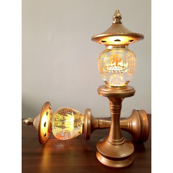 Đèn Pha Lê Thờ Cúng Hình Tháp - Đèn Led Đổi Màu Cao Cấp