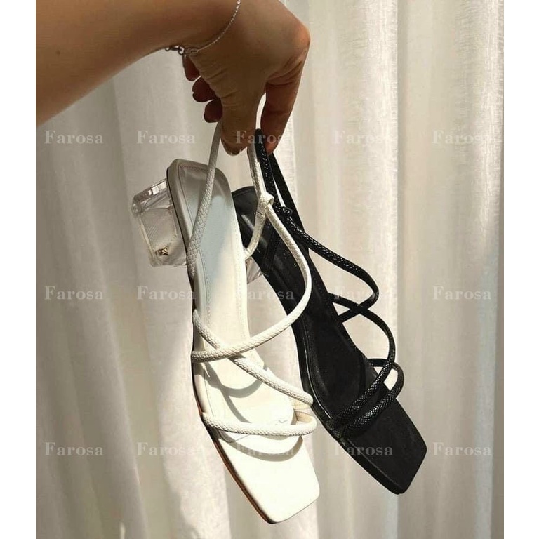 Dép sandal nữ dây chéo gót pha lê 3p hàng đẹp mã G50