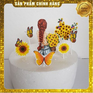 Thẻ cắm giấy cô gái trang trí bánh kem,trang trí bánh sinh nhật,quà tặng 8 - 3,20 -10 ý nghĩa