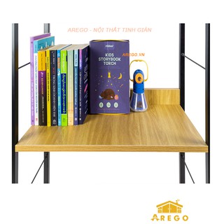 KỆ SÁCH GỖ 4 TẦNG KIỂU HÀN