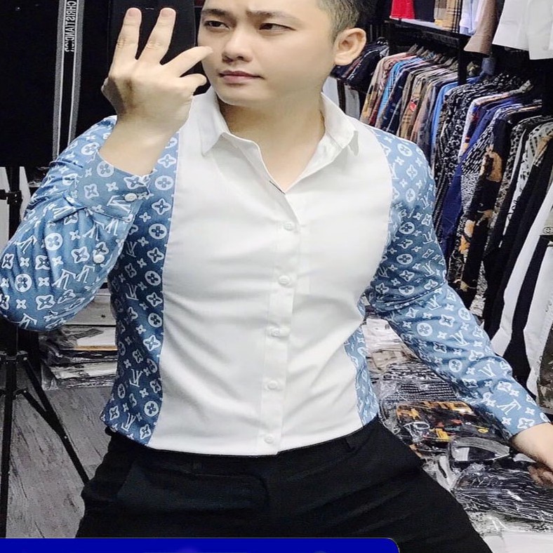 ÁO SƠ MI NAM PHỐI HỌA TIẾT THÊU PHONG CÁCH THỜI TRANG THỜI THƯỢNG | BigBuy360 - bigbuy360.vn