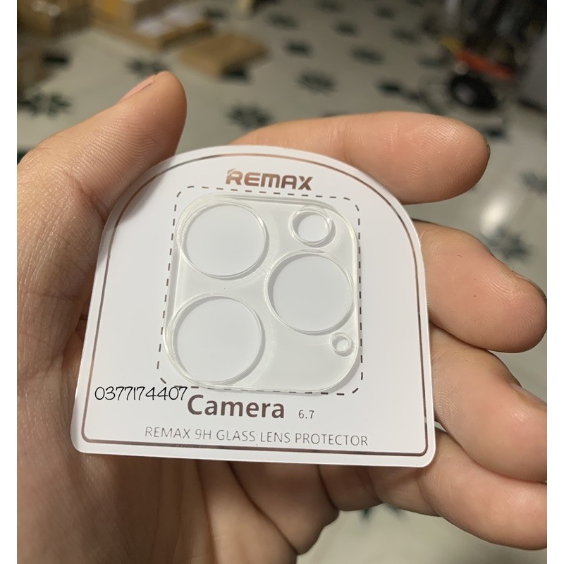 Dán kính Remax bảo vệ cụm camera iPHone 14 Pro Max, 14,13 Pro max,  12, 12 Pro, 12 Pro Max  trong suốt chính hãng Gl-57