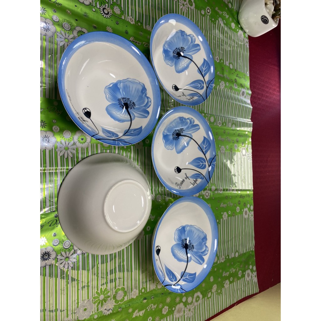 Tô sứ loe 20cm cao cấp Bát Bảo họa tiết xanh lam bền – đẹp – rẻ, since_1977