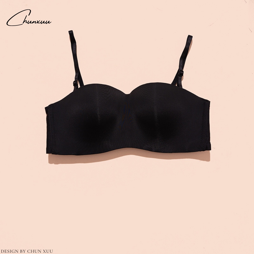 Áo cúp ngực vải su đúc không gọng chống tuột nâng đẩy ngực - ChunXuu AV48