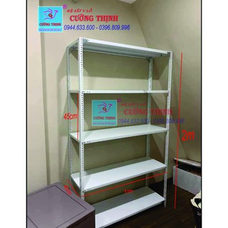 Sắt V lỗ (V3.5 màuTrắng, dài 2m, dày1,6mm) - Lắp ráp kệ sắt đa năng