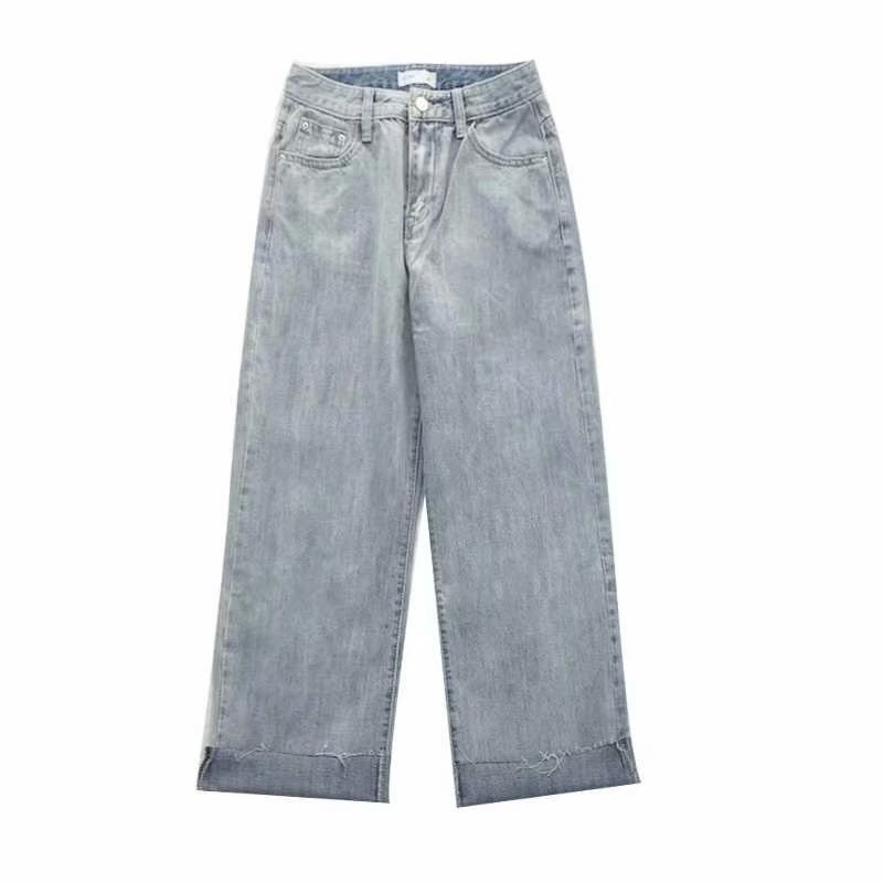 Quần Jeans Dài Ống Rộng Cá Tính Dành Cho Nữ