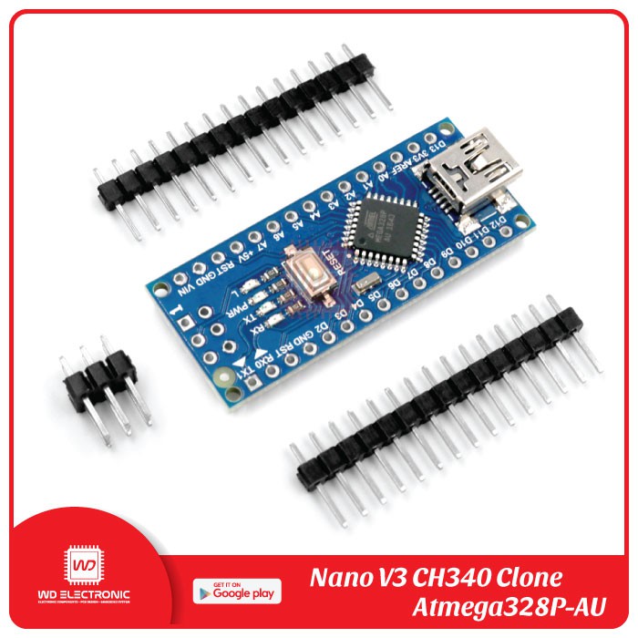 Arduino Nano V3 Ch340 Atmega328p Mini Usb Không Hàn