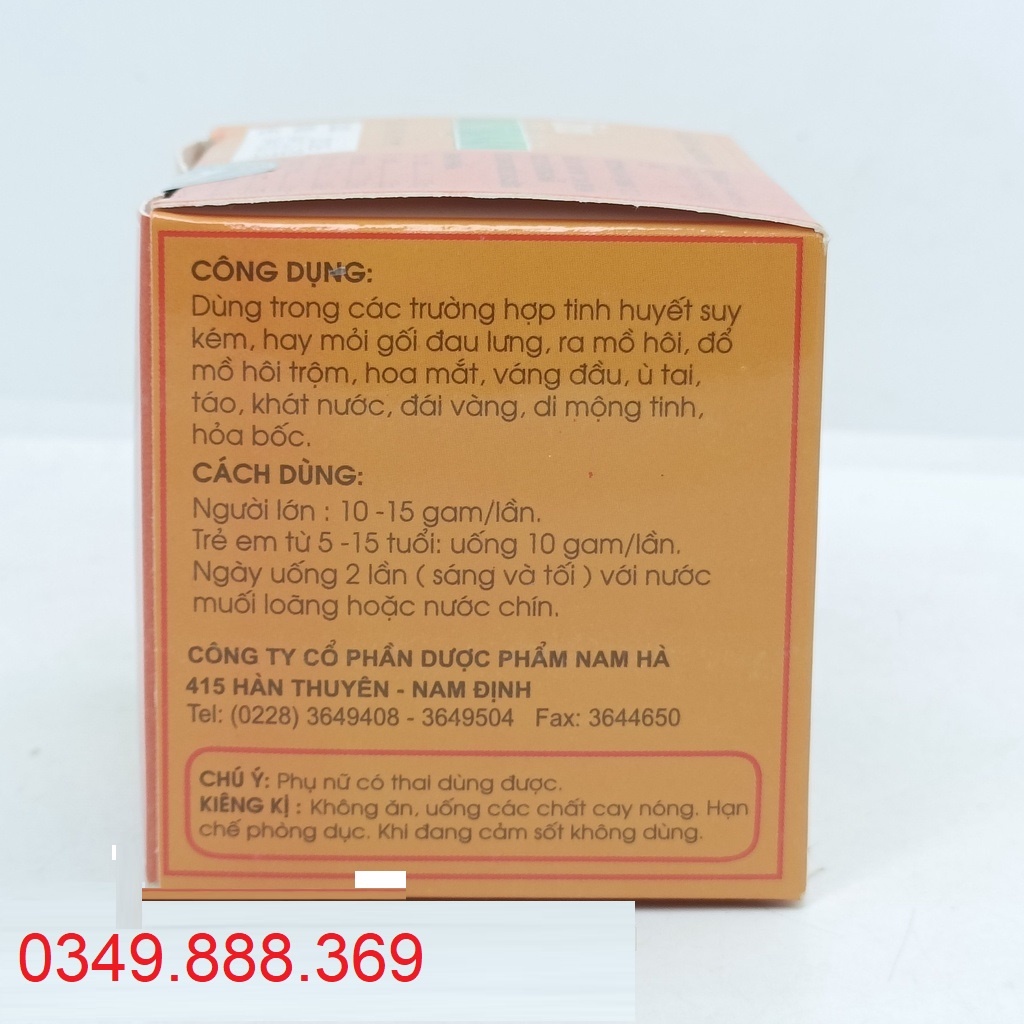 Hoàn Bổ Thận Âm Nam Hà - Hộp 10 gói hoàn cứng