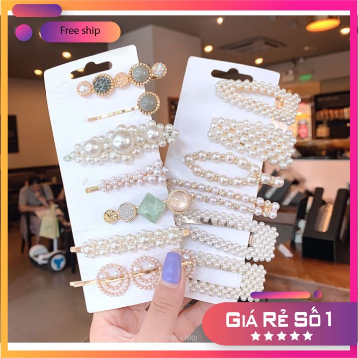 Kẹp Tóc Hàn Quốc Đính Hột Đính Đá Cho Cô Nàng Quý Phái - Kẹp Tóc Nữ  Sang Trọng Nhiều Mẫu Mã