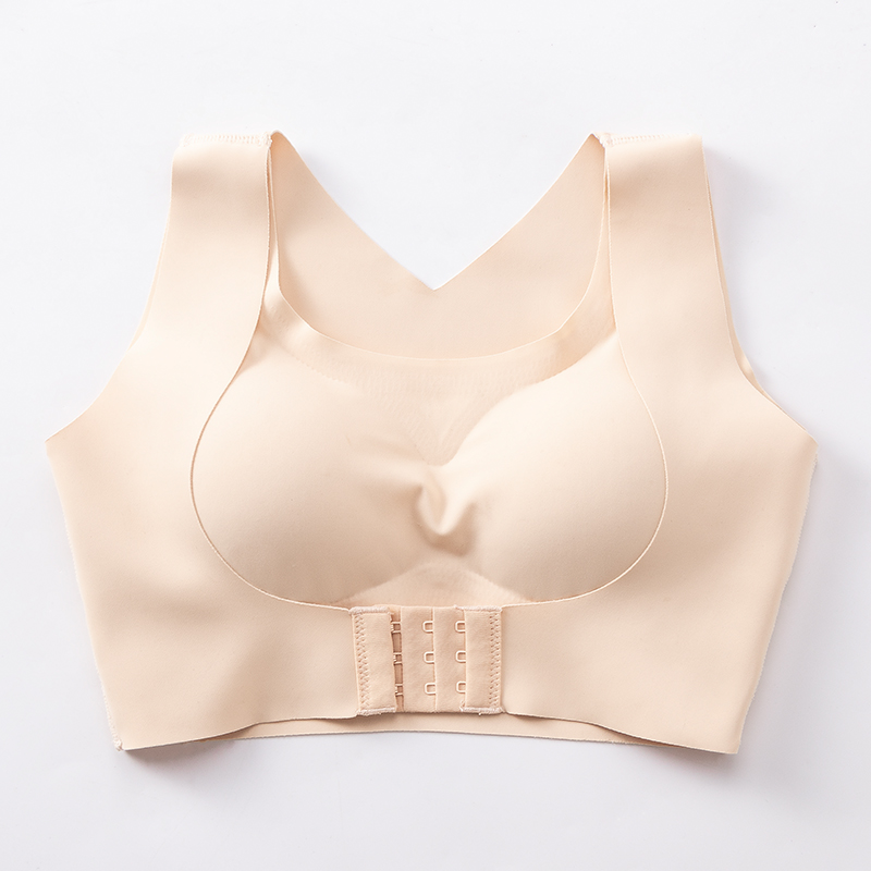 Áo Lót Bằng Cotton Mịn Như Lụa Không Đường May Cài Khóa Phía Trước Gợi Cảm Cho Nữ