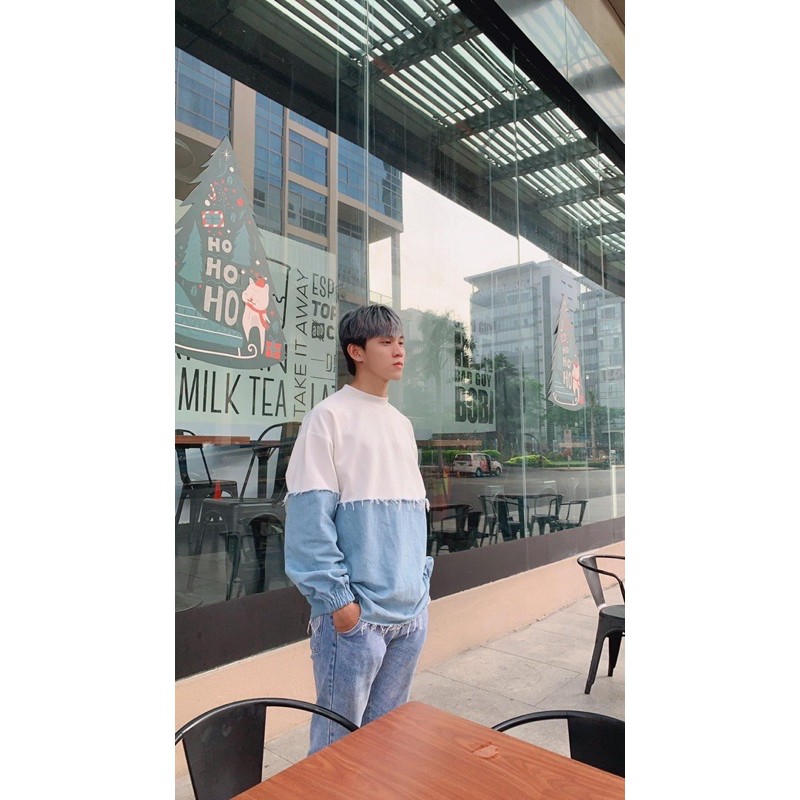 ÁO SWEATER PHỐI JEAN