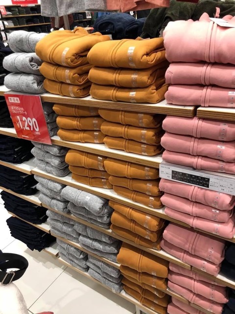 UNIQLO - Áo khoác nỉ lót lông cho Bé và Mẹ ( tag Nhật )