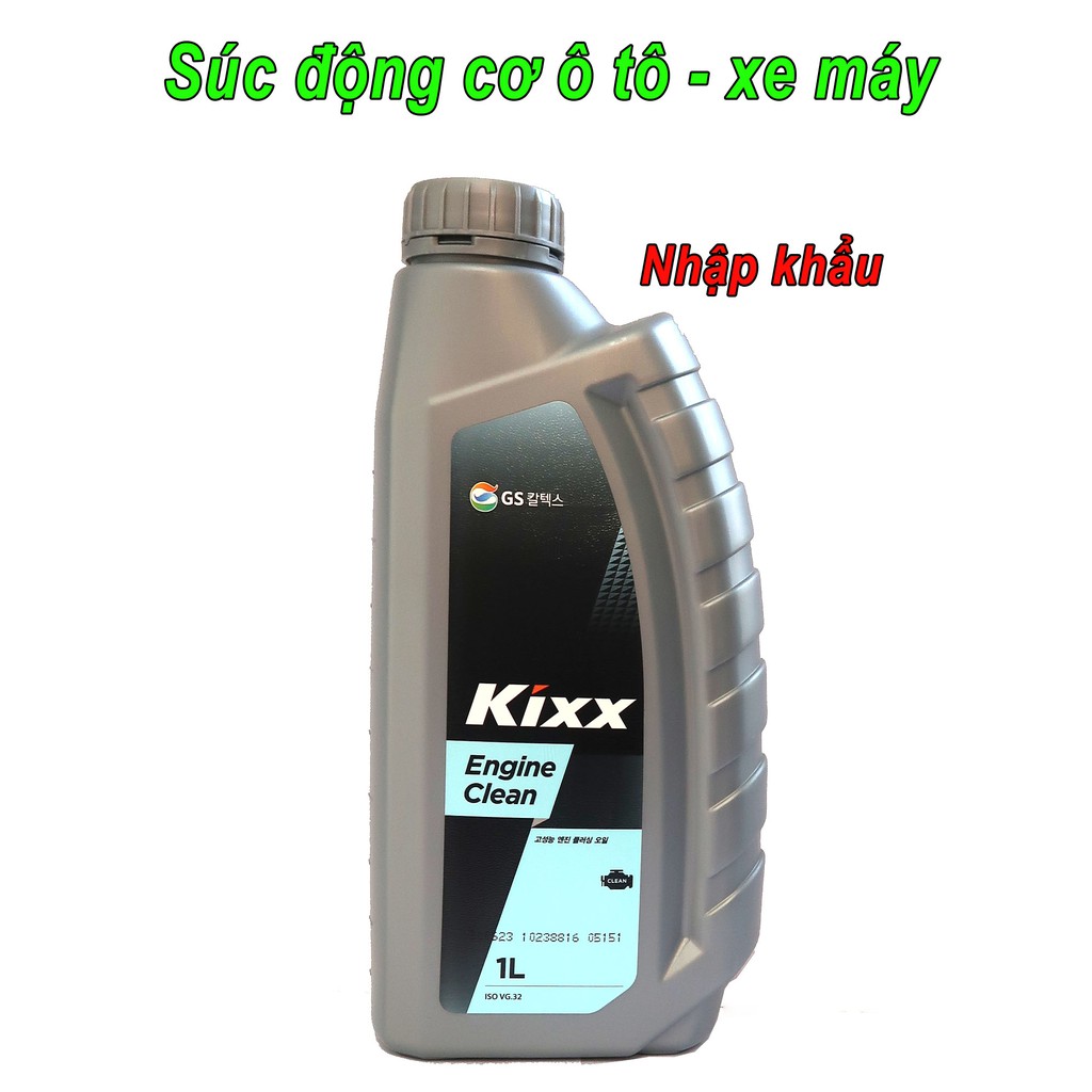 Súc động cơ xe máy ô tô Kixx Engine Clean cao cấp nhập khẩu Hàn Quốc (1L)