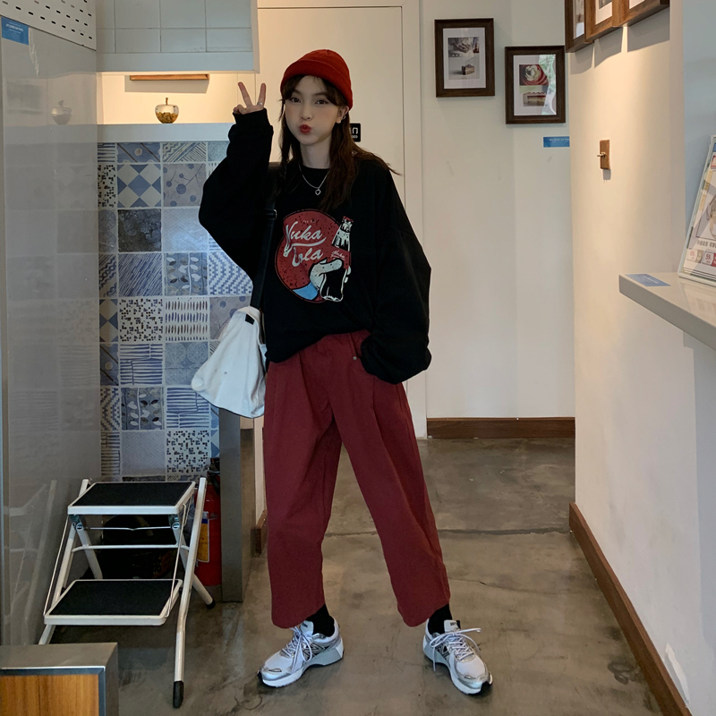 Áo Hoodie Tay Dài In Hình Coca-cola Thời Trang Harajuku Hàn Quốc Cho Nữ 2021