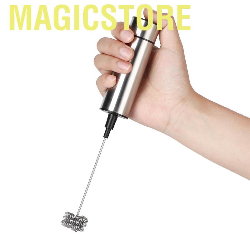 Magicstore Stainless Steel Coffee Stirrer Mixer Blender Electric Egg Beater Milk Frother Home Kitchen Utensils