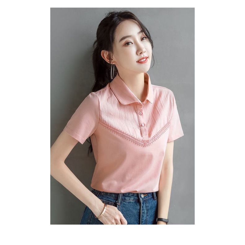 Áo polo cotton Ngắn Tay Thời Trang Dành Cho Nữ