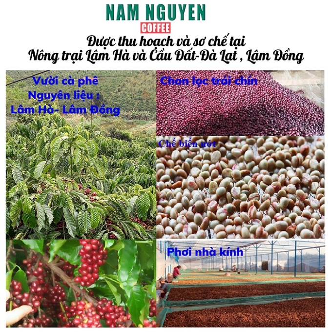 Cà phê rang xay nguyên chất Blend1 Robusta- Arabica vị đậm đà,hậu ngọt cafe pha phin,pha máy từ Nam Nguyên