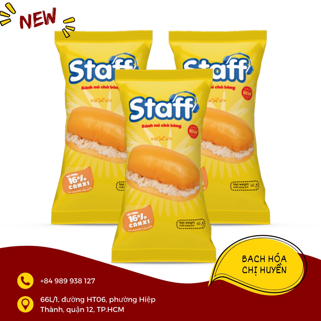 Bánh mì chà bông Staff gói 55g