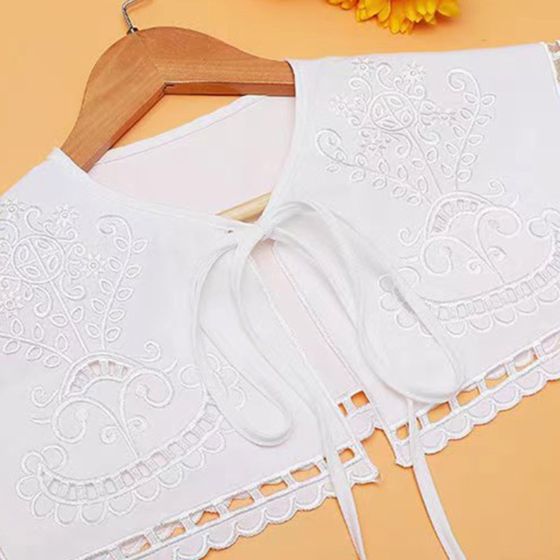 Khăn Choàng Cổ Thủy Thủ Thêu Họa Tiết Vỏ Sò Rỗng Cho Nữ