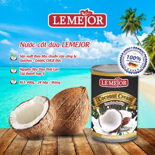 Nước cốt dừa lon thái lan lemejor 400g
