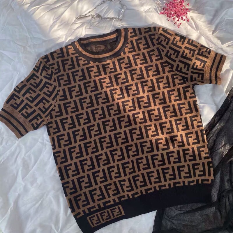 áo len dệt kim tay cộc chữ F (4126#) | BigBuy360 - bigbuy360.vn