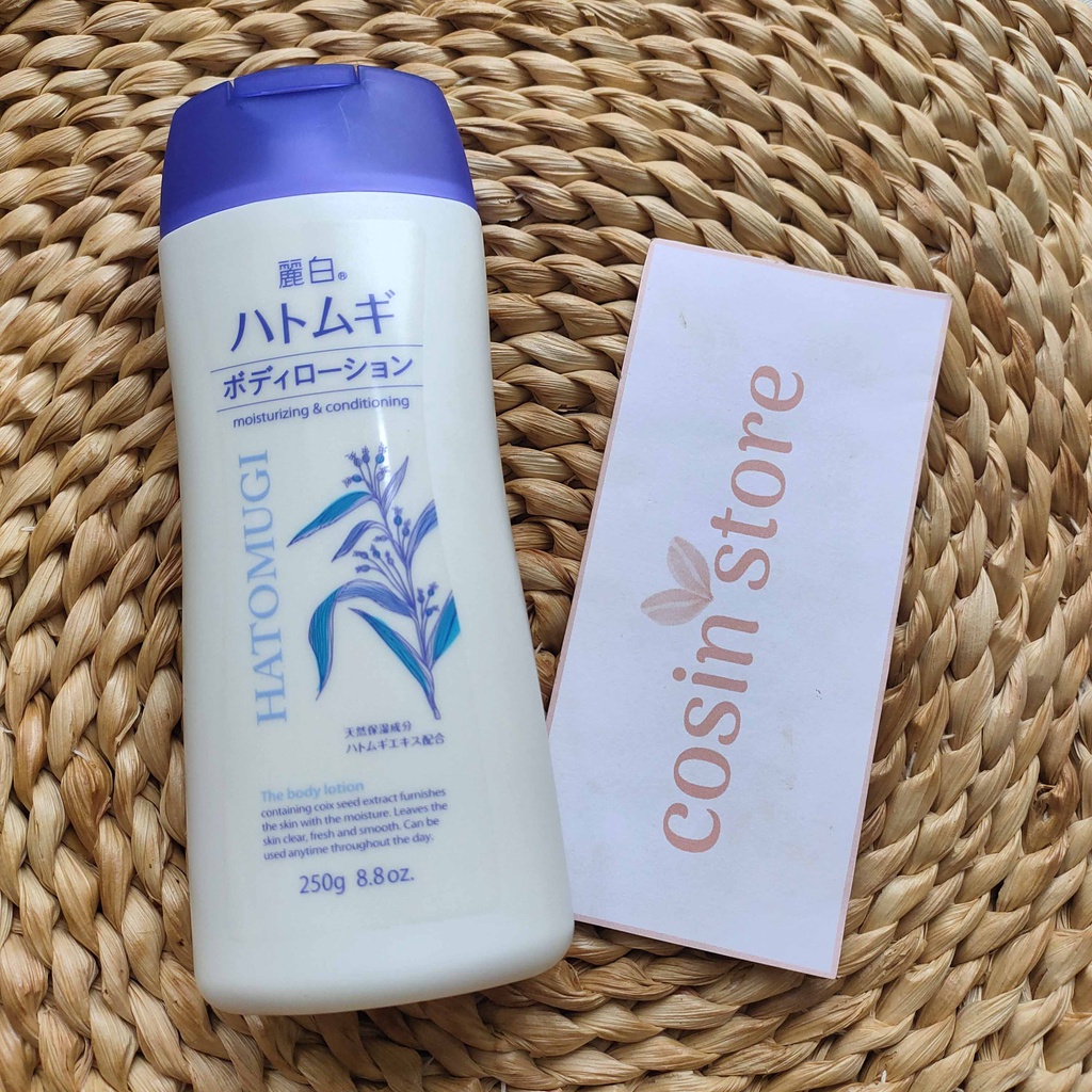 Sữa dưỡng thể Hatomugi The Body Lotion Moisturizing &amp; Conditioning 250g Nhật Bản từ hạt ý dĩ Cosin Store