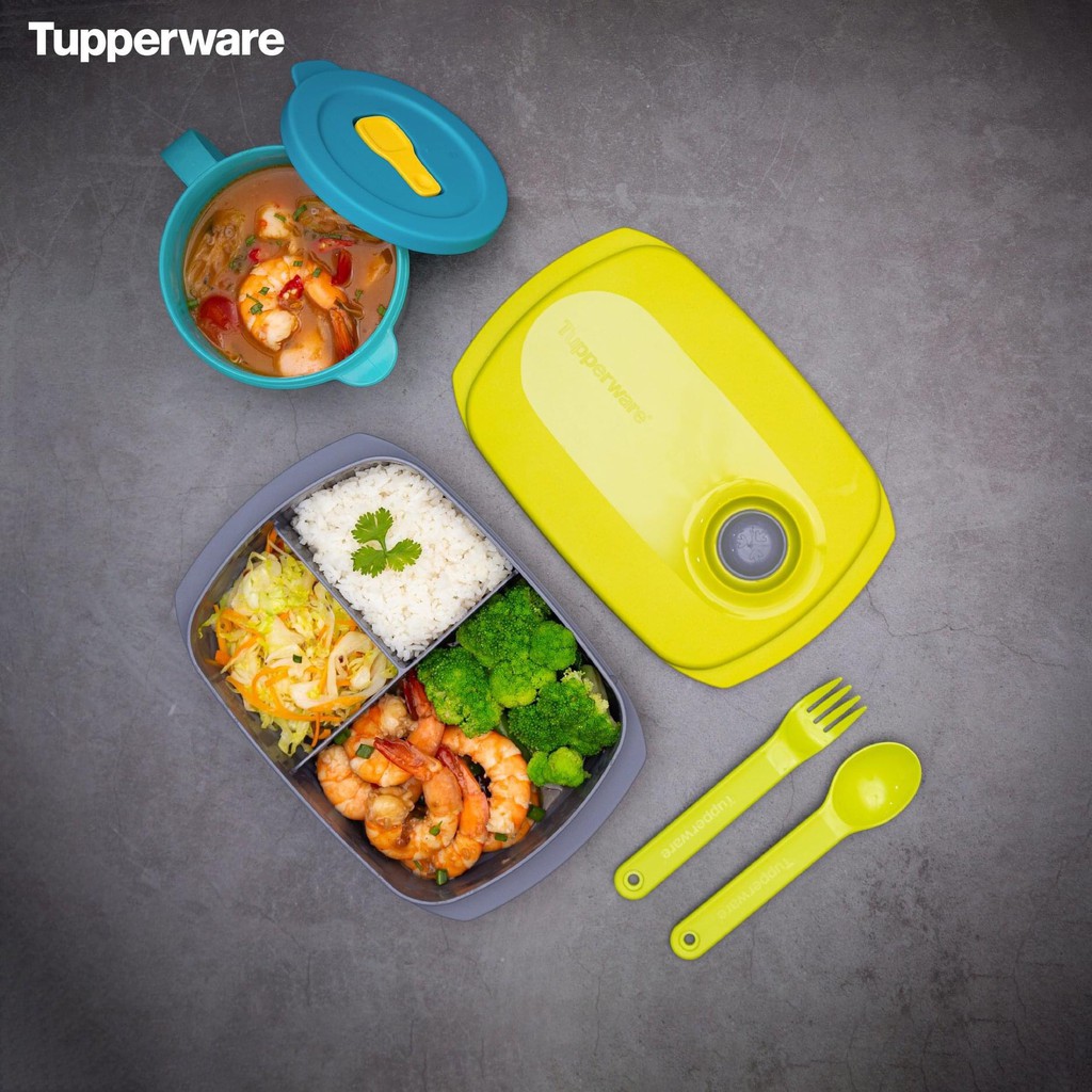 Tupperware - Bộ Hộp Cơm Dùng Trong Lò Vi Sóng Reheatable Divided