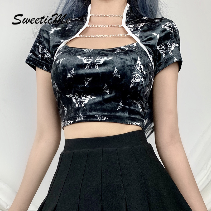 Áo Thun Ngắn Tay In Hình Bướm Gợi Cảm Mẫu 2021 Dành Cho Nữ | BigBuy360 - bigbuy360.vn