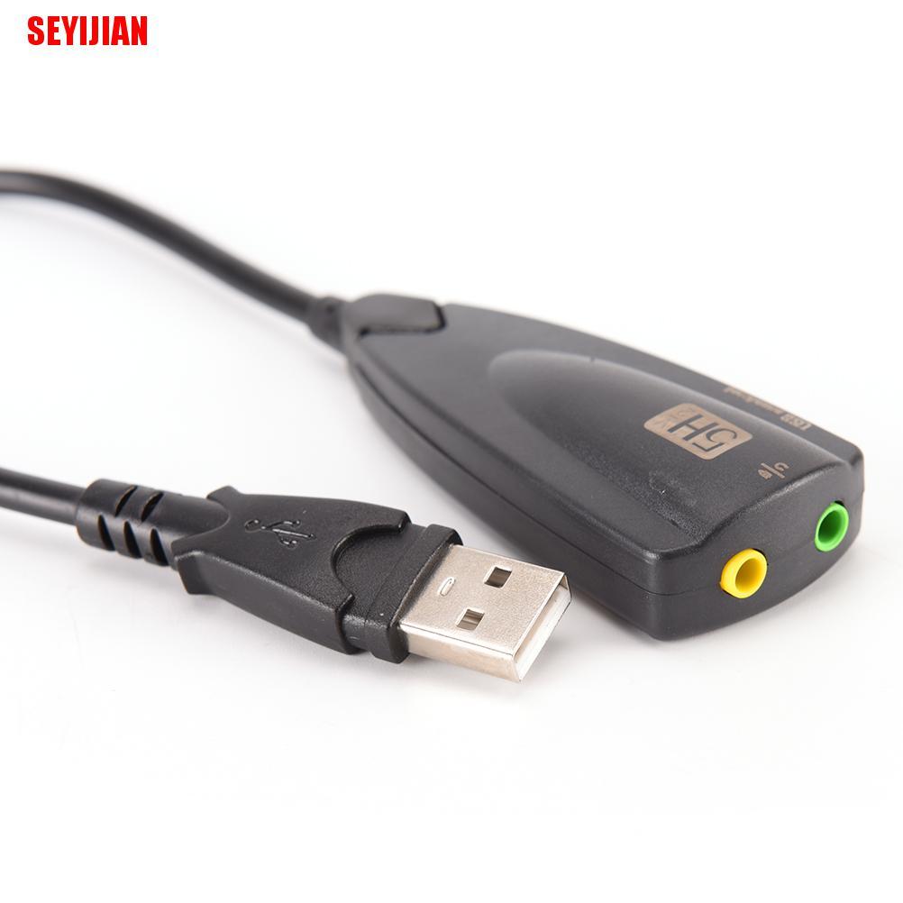 (SEY) New 5H External Usb Independent Sound Card 5Hv2 Headset Converter 7.1 Desktop Laptop