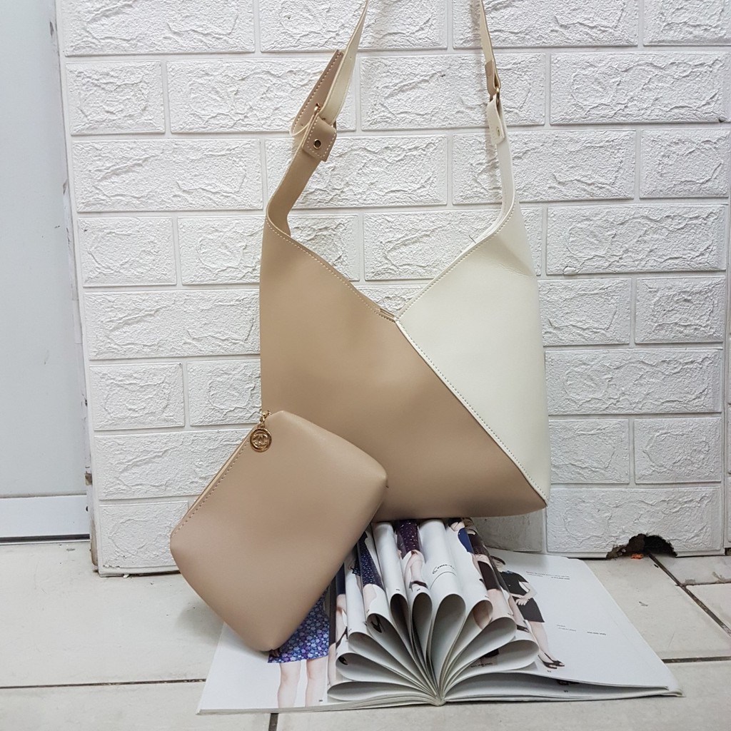 [ TẶNG KÈM VÍ] Túi da Chéo Vạt Cut - Out Bag Trẻ Trung