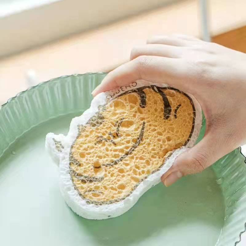 Miếng Bọt Biển Rửa Chén, Mút Xốp Rửa Bát Hoạt Hình Dễ Thương