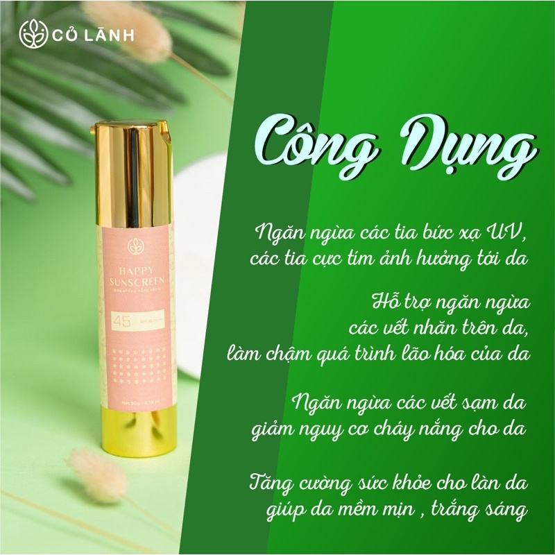 Sữa chống nắng vật lý cho mẹ bầu Cỏ Lành 60G