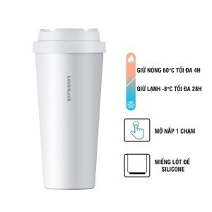 Bình Giữ Nhiệt Lock&Lock Energetic One-Touch Tumbler LHC3249 - 550ML White