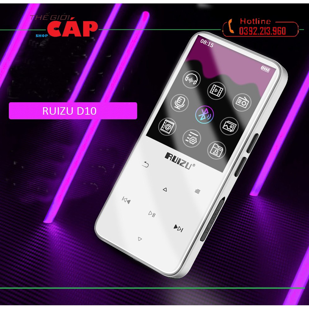 [Mã 155ELSALE giảm 7% đơn 300K] Máy Nghe Nhạc MP3 Bluetooth Ruizu D10 Bộ Nhớ Trong 8GB