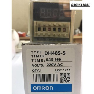 Rơle thời gian omron dh48s-1z dh48s-2z, dh48s-s kèm đế relay thời gian công tắc hẹn giờ dh48s