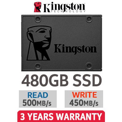 Ổ cứng SSD Kingston a400 480GB Chuyên Dùng Cho Laptop, Máy Tính Bàn ( Chính hãng Vĩnh Xuân SPC phân phối)