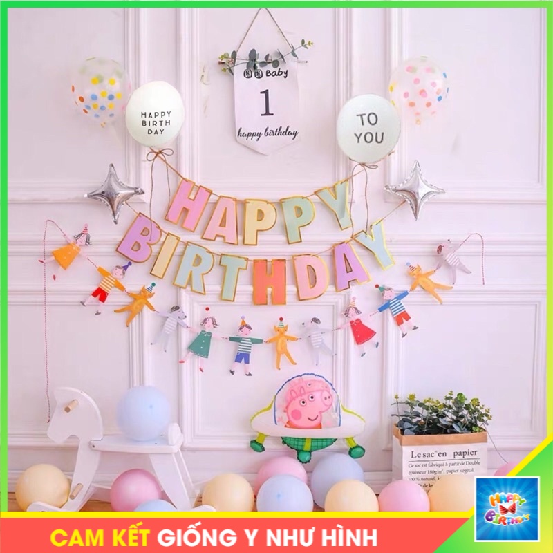 Set trang trí sinh nhật hàn quốc đơn giản tại nhà cho bé