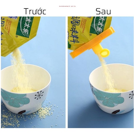 Kẹp miệng túi thực phẩm chống ẩm tiện lợi, dụng cụ kẹp miếng túi có nắp đậy khóa kín E724