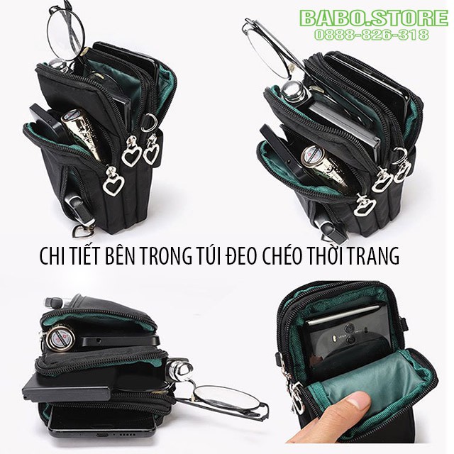 Túi đeo chéo nữ mini nhỏ xinh, cá tính, dễ thương nhiều ngăn đựng điện thoại, đi chơi, chống nước hiệu quả đẹp, giá rẻ | BigBuy360 - bigbuy360.vn