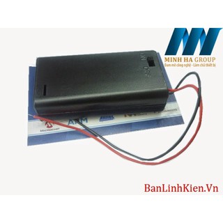Hộp đế pin 2aa có nắp