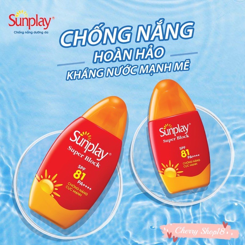 Sữa chống nắng dưỡng ẩm và nuôi dưỡng Sunplay Super Block SPF81PA++++ 30g