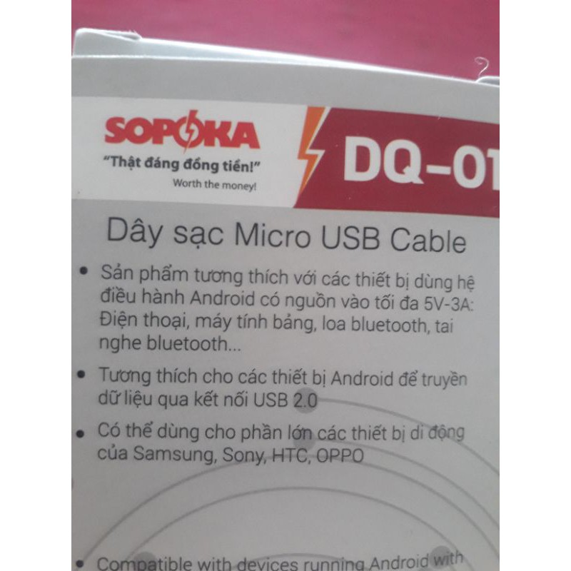 Dây sạc đa năng  Sopoka DQ-01